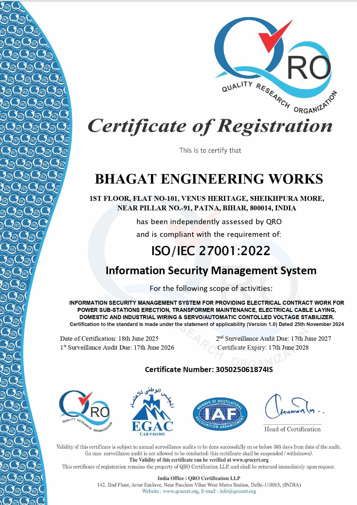 certificate